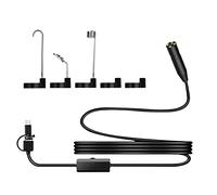 Caméra d'inspection endoscopique industrielle avec mise au point automatique 3 en 1 Interface de remplacement pour port USB de type C Android 4 LED à intensité variable Luminosité réglable Objectif 11