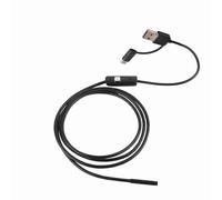 Caméra d'inspection Endoscopique Industrielle Endoscope USB 3 en 1 Endoscope IP67 étanche avec 6 Lumières LED Réglables pour l'inspection des Canalisations d'égout (7 mm et