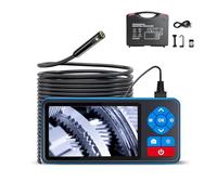 Caméra d'inspection HUIOP Caméra endoscopique à double objectif avec lumière Boroscope 720P avec écran IPS de 4,5 pouces, câble de sonde flexible de 16,4 pieds IPX5 résistant à l'eau, luminosité à 4