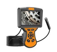 Caméra D'inspection Serpent À Double/Triple Objectif, Endoscope De 5 Pouces avec Lumière 1080P, Lampe De Poche Endoscopique Automobile for Maison, Mur Et Voiture(2m,Dual Lens)