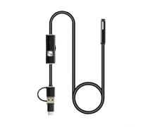 Caméra d'inspection Serpent endoscopique, Caméra 5 mm 5 mm, 3 en 1 pour Android et PC, caméra d'inspection HD, Étanche IP67, 3 interfaces, pour caméras sous-Marines, Mini caméras imperméables