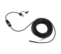 Caméra d'inspection sous-marine d'égout industrielle de 5,5 mm avec 6 lumières LED réglables, endoscope HD étanche IP67, interface 3 en 1 USB/-USB/Type-C pour (A-10 m)