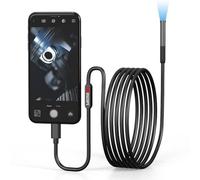 Caméra d'inspection WiFi à double objectif de 8 mm, étanche IP67, type C | Connectez-vous sans fil via WiFi pour visionner des séquences d'inspection en direct directement sur votre smartphone ou