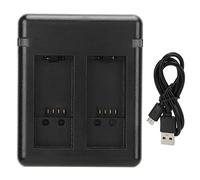 Caméra Double Chargeur de Batterie, Charge Rapide, Chargeur USB Portable, Voyant Lumineux, câble de données, caméra d'action