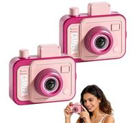 Camera Double Prank Water Gun, 2026 Prank Cameras Water Gun - for Forward & Reverse Shot, for Parties, Garden, Pool, Beach and Summer Fun (2 Pink)