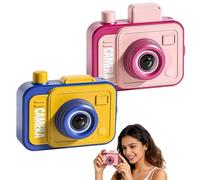 Camera Double Prank Water Gun, 2026 Prank Cameras Water Gun - for Forward & Reverse Shot, for Parties, Garden, Pool, Beach and Summer Fun (Pink+Blue)
