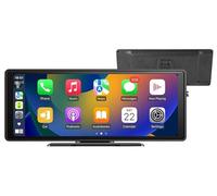 Caméra embarquée 11,26 Pouces 4K DVR sans Fil CarPlay Auto Dash Cam Bluetooth Audio Navigation GPS Enregistreur vidéo à Double Objectif(K33-NO Front Cam,with 64G TF Card)