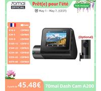 Caméra embarquée 70mai A200 double canal, enregistrement 1080P HDR, écran IPS 2'', surveillance de stationnement 24H, DVR voiture 70mai A200 WIFI APP 130° ° FOV