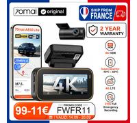 Caméra embarquée 70mai A810lite 4K HDR Vision Nocturne Supercapaciteur Commande Vocale Prise en Charge 4G LTE GPS Intégré Wi-Fi 6 DVR de Voiture 24H pour Stationnement