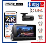 Caméra embarquée 70mai Dash Cam 4K A810S HDR IMX678 Supercapacitor 4G LTE avec télécommande Wi-Fi 6, commande vocale intelligente, GPS, ADAS, caméra de voiture 70mai A810S