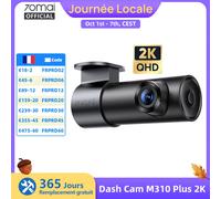Caméra embarquée 70mai M310 Plus 2K 1440P 143 ° Caméra de voiture intelligente à commande vocale avec grande ouverture FOV f/1.55, surveillance de stationnement 24h/24, vision nocturne