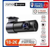 Caméra embarquée 70mai M310 Plus 2K 1440P 143 ° Caméra DVR de voiture intelligente avec vision nocturne FOV, commande vocale, surveillance de stationnement 24h/24, mini, installation facile
