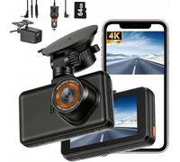 Caméra embarquée Avant et arrière, 4K+1080p, Carte mémoire 64 Go, Prise en Charge GPS et Wi-FI, Surveillance du stationnement 24 Heures sur 24, Objectif Grand Angle 170°, Enregistrement en Boucle