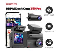 Caméra embarquée DDPAI Z50 Pro avant et arrière 4K+1080P, caméra de voiture, Wi-Fi 6 5G et GPS intégrés, écran 3", vision nocturne super, prise en charge ADAS, enregistrement en boucle, mode stationne