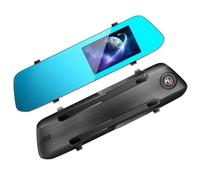 Caméra Embarquée de Voiture Double Objectif 1080p Écran Tactile IPS 4, 5 | Enregistrement en Boucle, Détection de Mouvement, Grand Angle, Plastique Noir, Carte 32 Go, Batterie 180 Mah