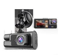 Caméra embarquée double 1080p avec WiFi : caméra avant et arrière pour voiture, caméra compacte en ABS avec contrôle par application pour une conduite sûre (sans carte)