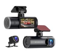Caméra embarquée pour Voiture, Dashcam 4K avec Double Enregistrement Avant Et Arrière, WiFi, Objectifs pour Téléphones Mobiles, GPS Caméras Grand Angle,pour Les Voitures(V36 Front -Rear -GPS)