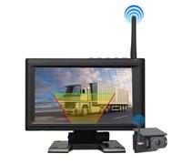 Caméra embarquée sans fil magnétique à solaire haute définition pour voiture (écran 7 pouces + 1 webcam)