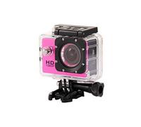 Camera Embarquée Sport LCD Caisson Etanche Waterproof 12 Mp Full HD 1080P Rose + SD 16Go