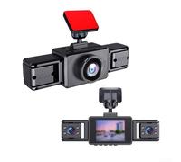 Caméra embarquée UHD à 360 degrés offrant une vue panoramique complète, résolution d'enregistrement 1080p pour les angles avant et arrière avec mode nuit (noir)