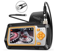 Caméra Endoscope 1080P Endoscope Industriel à Double Lentille, 5,5 mm Serpent Caméra Endoscope avec Câble Métallique