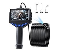 Caméra endoscope avec lumière, étanche et articulée IPS écran lentille outil avec 8 lumières LED - Caméra serpent de plomberie - pour tuyau d'égout, drainage, moteur, , entretien électrique, valve