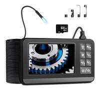 Caméra endoscope avec lumière, HD 1080p avec 8 LED, caméra d'inspection de 10,9 cm avec câble semi-rigide de 10,9 m, objectif étanche IP67 de 8 mm, carte de 64 Go incluse pour égout et vidange