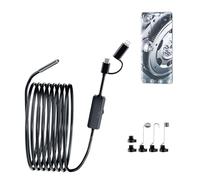 Camera Endoscope Canalisation, Mono-lentille Caméra D'inspection De Drain, Caméra Endoscope Mecanicien, Camera Endoscopique Avec 8 Lampes LED Réglables, Pour L'i(Size:10 M/33 FT,Color:fil dur noir)