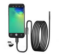 Caméra Endoscope d'inspection de 2 mètre USB Type-C, 5.5mm, Étanche IP67, 6 LED, avec Miroir Latéral, Crochet et Aimant pour Android