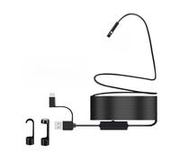 Caméra endoscopique, 108 0P / 640p USB Caméra d'inspection de l'endoscope 3 en 1 USB/Micro d'endoscope type C Borescope avec 8 LED(10m,8mm Dual lens)