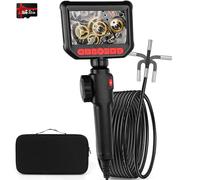 Caméra Endoscopique 1080p avec Écran LCD 4,3", Tête Mobile Rotative 6mm pour Inspection Tubulaire avec Lumière