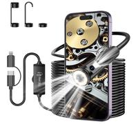 Camera Endoscopique 1920P HD Ferdiiz avec 8 Lumières LED Réglables Pas de WiFi Camera Inspection Canalisation (10M, Double