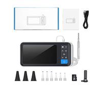 Caméra endoscopique, 4.5 pouces Écran Numérique Otoscope 3.9mm École de cire d'oreille 108 0P HD Caméra d'endoscope avec 6 LED 32GB Soutenir la carte photo vidéo
