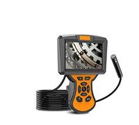 Caméra endoscopique, 5 pouces IPS Caméra d'inspection Simple & Dual Lens LCD Endoscope 3x zoom IP67 de borescope imperméable avec 8 réglable LED(10m,8mm Dual lens)