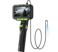 Caméra Endoscopique Articulée 210° Rotation Bidirectionnelle, Endoscope Industriel avec Lumière, Sonde 3.9mm, Tube Auto-Réinitialisable 1m, Écran IPS 5" Caméra d'Inspection