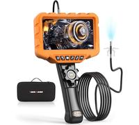 Caméra endoscopique articulée bidirectionnelle 210°, caméra d'inspection endoscope IPS 7", sonde articulée fine de 6,2 mm, caméra serpent flexible avec lumière pour inspection de tuyaux muraux