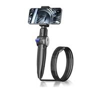 Caméra endoscopique articulée rotative bidirectionnelle à 360 ° HD 1080P Endoscope industriel d'inspection de voiture avec 8 LED for l'inspection du moteur(S43 IOS Android)