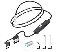 Caméra Endoscopique avec Éclairage 1 M, Caméra Endoscopique pour Téléphones Portables 1080p HD, Objectif 3,9 Mm, Étanche Ip67, avec 6 LED D'inspection sans Wi-FI pour Téléphones Et Tablettes