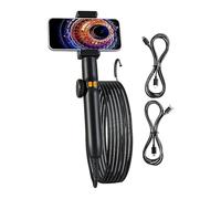 Caméra Endoscopique avec Éclairage | Caméra d'Inspection par Endoscope Industriel - Outil Flexible Étanche pour Mécanique Automobile, Réparation Moteurs, Inspection Conduits et Systèmes CVC