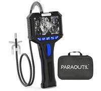 Caméra endoscopique avec lumière, 1080p 3,5", caméra d'inspection, endoscope industriel, IP67, rotation bidirectionnelle à 210°, endoscope 6,2 mm