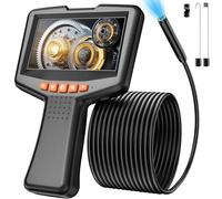 Caméra endoscopique avec lumière, caméra d'inspection de 10,9 cm pour endoscope industriel étanche, 4,6 m, zone flexible de trou serpent pour