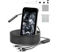 Caméra endoscopique avec lumière,Caméra endoscopique 1920P HD,Cam éra d'inspection 3m avec 8 lumières LED,Pas de WiFi requis,Ip67Etanche,Endos Cope Type C pour Smartphone Android et iOS,iPad,Samsung