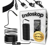 Caméra endoscopique avec lumière, caméra endoscopique, téléphone portable, avec lumière, étanche IP67, canaux, caméra d'inspection, caméra endoscopique, téléphone portable avec 3 conseils