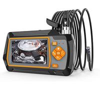 Caméra Endoscopique, Caméra Endoscope à Double lentille 1080P 5.5mm avec caméra d'inspection 4.3 "IPS LCD 2.0MP avec 6 LED for l'inspection des égouts de Voiture(1m)