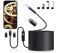 Camera Endoscopique Endoscope Camera 10M - 1920P USB Endoscope Caméra Endoscopique, Câble Semi Rigide, IP67 Étanche avec 8 Lumières LED Sonde de 7,9 mm pour Android, iPhone (NO WiFi)