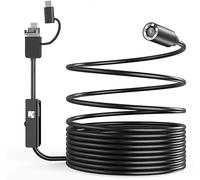 Caméra Endoscopique, Endoscope Industriel de caméra d'inspection Automatique de l'endoscope 14.2MM d'USB de 5.0MP avec 6 LED for l'inspection de vidange d'égout de Tuyau(2m)