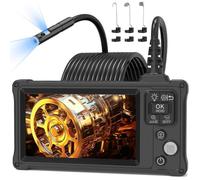 Camera Endoscopique Ennovor avec Écran IPS 5‘’ et Lumière, Caméra Inspection 1920P HD et 8+1 LED Réglables (5M, Double Objectif)