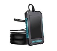 Caméra endoscopique étanche avec lumière, endoscope d'inspection étanche tuyau de plomberie avec écran IPS de 4,3 pouces et 8+1 lumières LED double lentille endoscope 2.0 mégapixels, carte 32 Go 2600