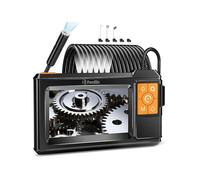 Camera Endoscopique Ferdiiz 1080P HD Ecran IPS 4,3 Pouces avec 8+1 Lumières LED, IP67 Étanche, 2600mAh, Câble Semi-Rigide 10M