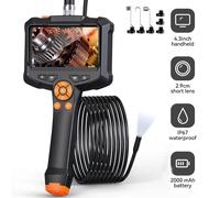 Caméra endoscopique industrielle 4.3 ", simple double objectif HD 1080P, Endoscope d'inspection de voiture, étanche IP67, caméra d'égout avec LED 2.4inch Single Len